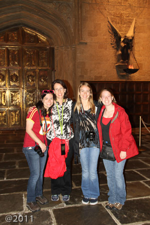 Sarah and three students: Kali, Kelly, and Priscilla