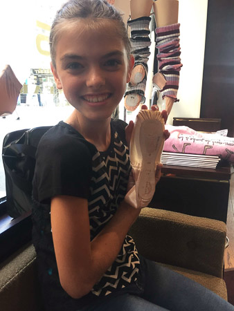 Pointe shoe fitting with Jade at Freed of London