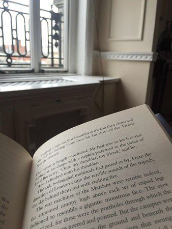 Favorite spot to read some Ian Rankin books!