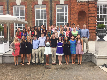 Tea at the Orangery with the students from Engineering in London program