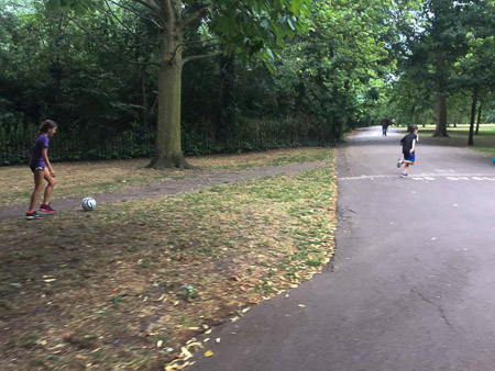 soccer (futball) in Regent's Park
