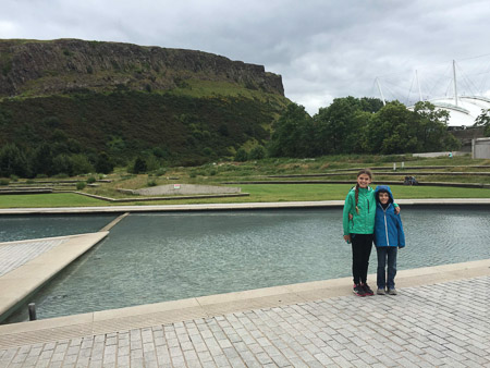 We are going to climb that rock behind us!