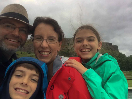We are going to climb that rock behind us!