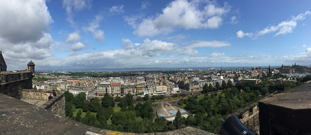 Edinburgh Castle--it was WINDY!