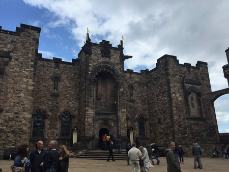 Edinburgh Castle--it was WINDY!
