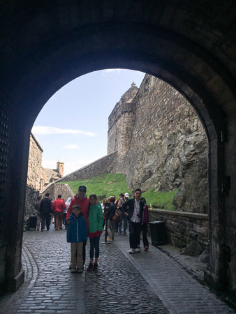 Edinburgh Castle--it was WINDY!