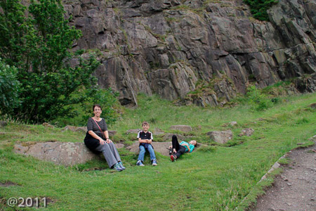 Climbing up to Arthur's Seat
