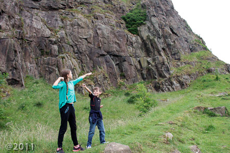 Climbing up to Arthur's Seat