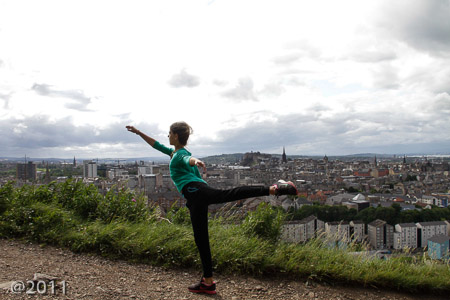 Climbing up to Arthur's Seat