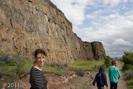 Climbing up to Arthur's Seat