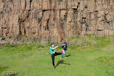 Climbing up to Arthur's Seat