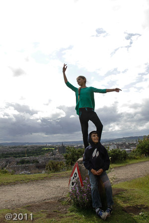 Climbing up to Arthur's Seat