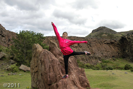 Climbing up to Arthur's Seat