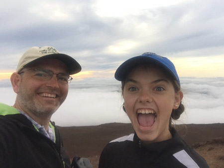 above the clouds on Haleakala