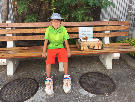 Forest Gump bench in Lahina