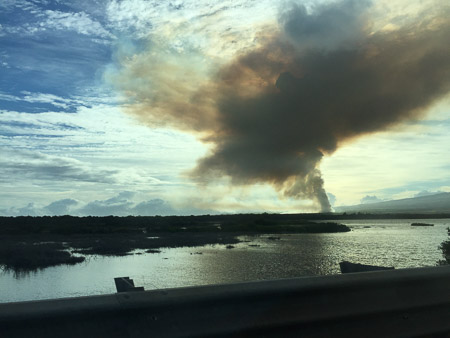 Last day of burning of the sugarcane fields