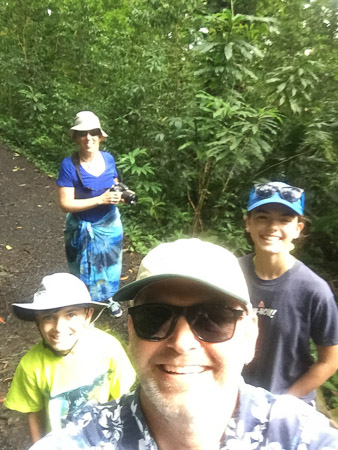hiking on the road to Hana