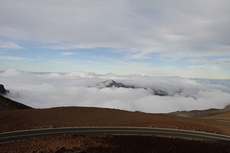 above the clouds on Haleakala