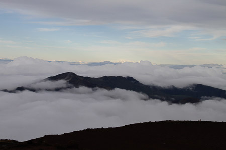 above the clouds on Haleakala
