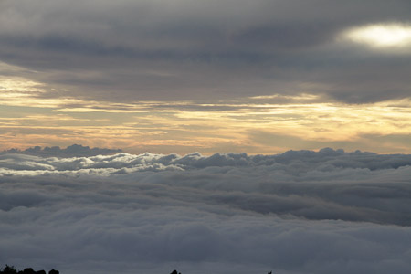 sunset on Haleakala