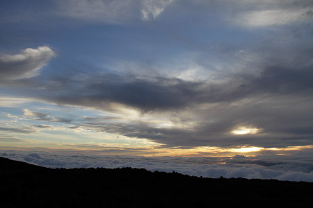 sunset on Haleakala