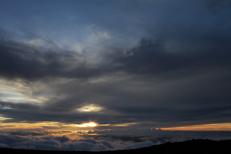 sunset on Haleakala