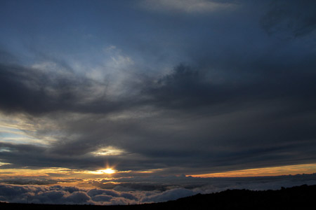 sunset on Haleakala