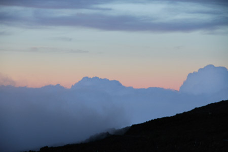sunset on Haleakala