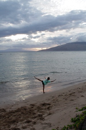 arabesque at sunset