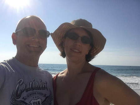 Beach day with Sarah and Andrew