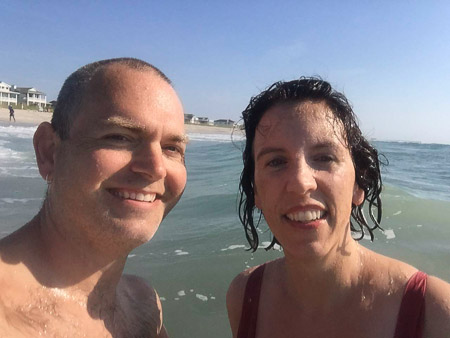 Beach day with Sarah and Andrew