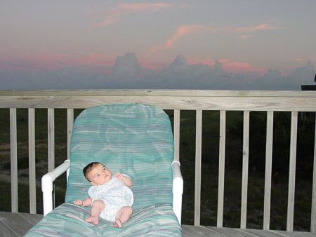 Lounging on the deck at sundown