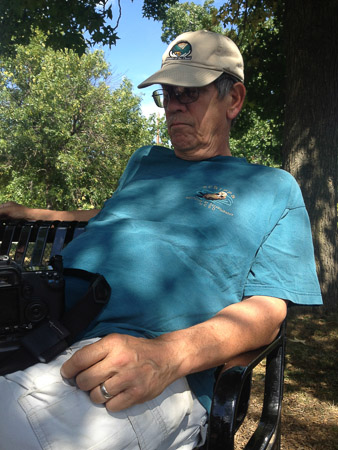 Papa napping at the playground