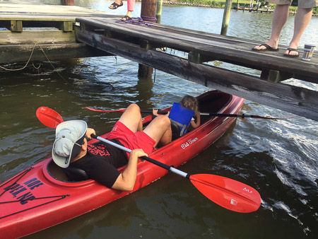 Andrew and Penny kayaking