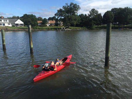 Andrew and Penny kayaking