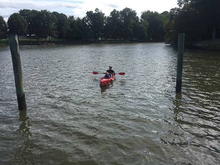 Andrew and Penny kayaking
