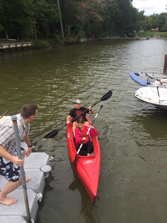 Andrew and Ella kayaking
