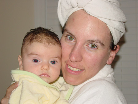 Clean Mommy and baby