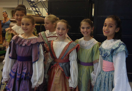 Costume fitting for The Nutcracker