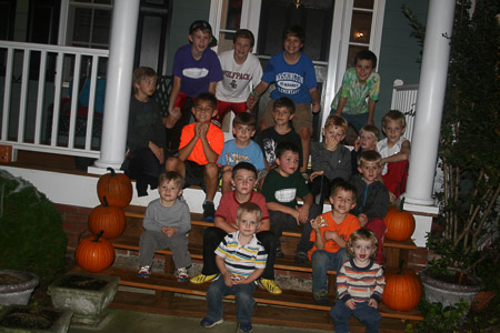 All the boys at the Smores Party