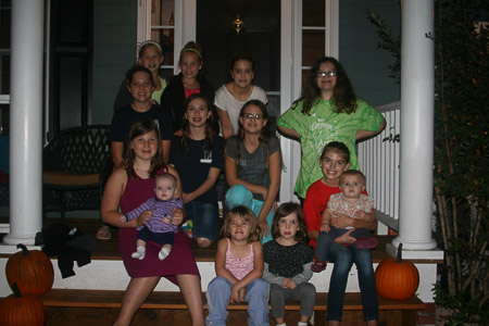 All the girls at the Smores Party