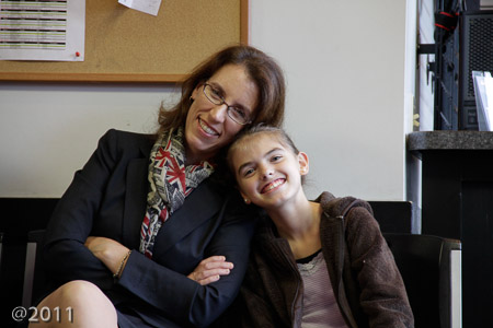 Sarah and Ella at Jonah's graduation