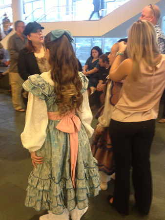 Nutcracker children at DPAC passing out flyers