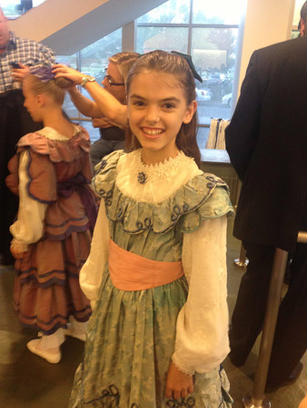 Nutcracker children at DPAC passing out flyers