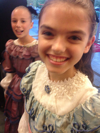 Nutcracker children at DPAC passing out flyers