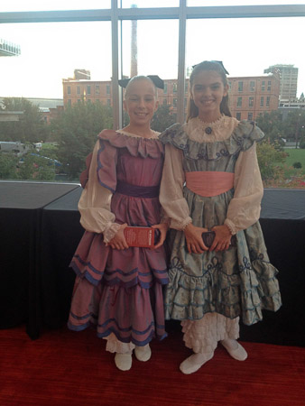 Nutcracker children at DPAC passing out flyers