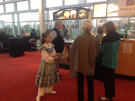 Nutcracker children at DPAC passing out flyers