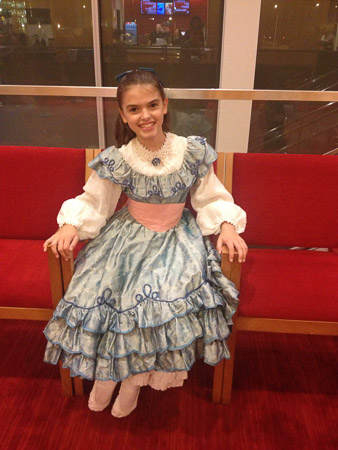 Nutcracker children at DPAC passing out flyers