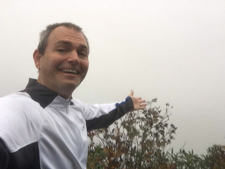rainy run with Andrew and Katie