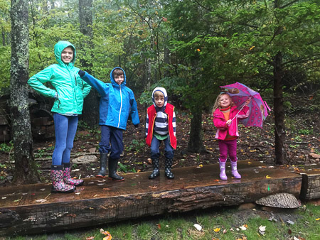 rainy dreary hike up the mountain